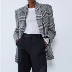ZARA Houndstooth oversized blazer